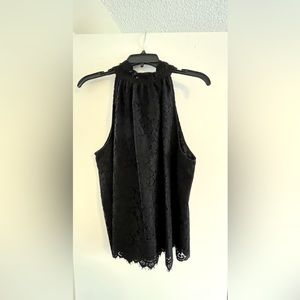 J. Crew High Neck Lace Top